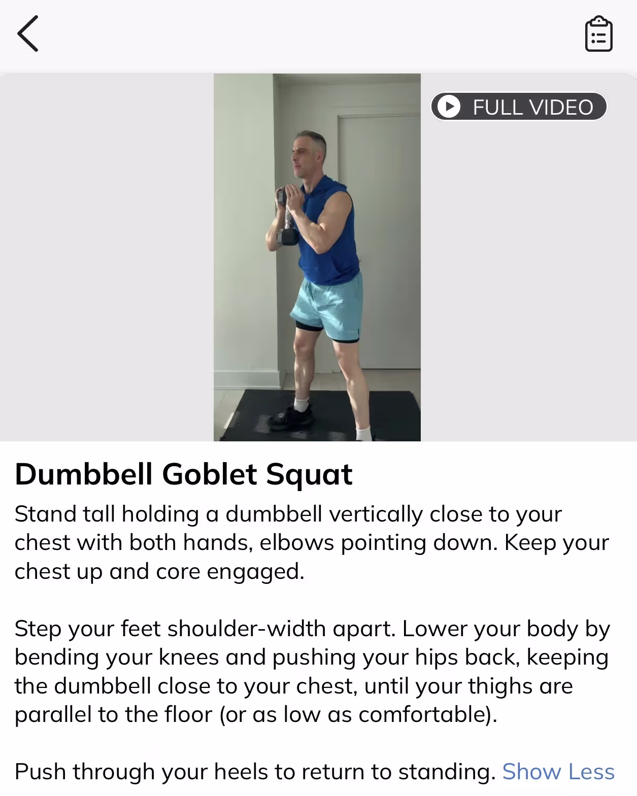 Strong Again exercise guidance and coaching inside the app